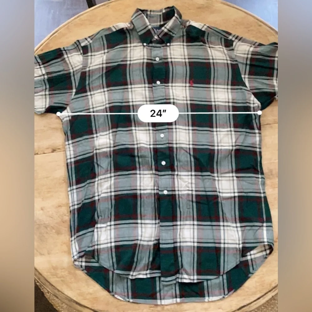 Polo‎ Ralph Lauren Blaire Men’s Sz M Green/Red Plaid Long Sleeve Button Down